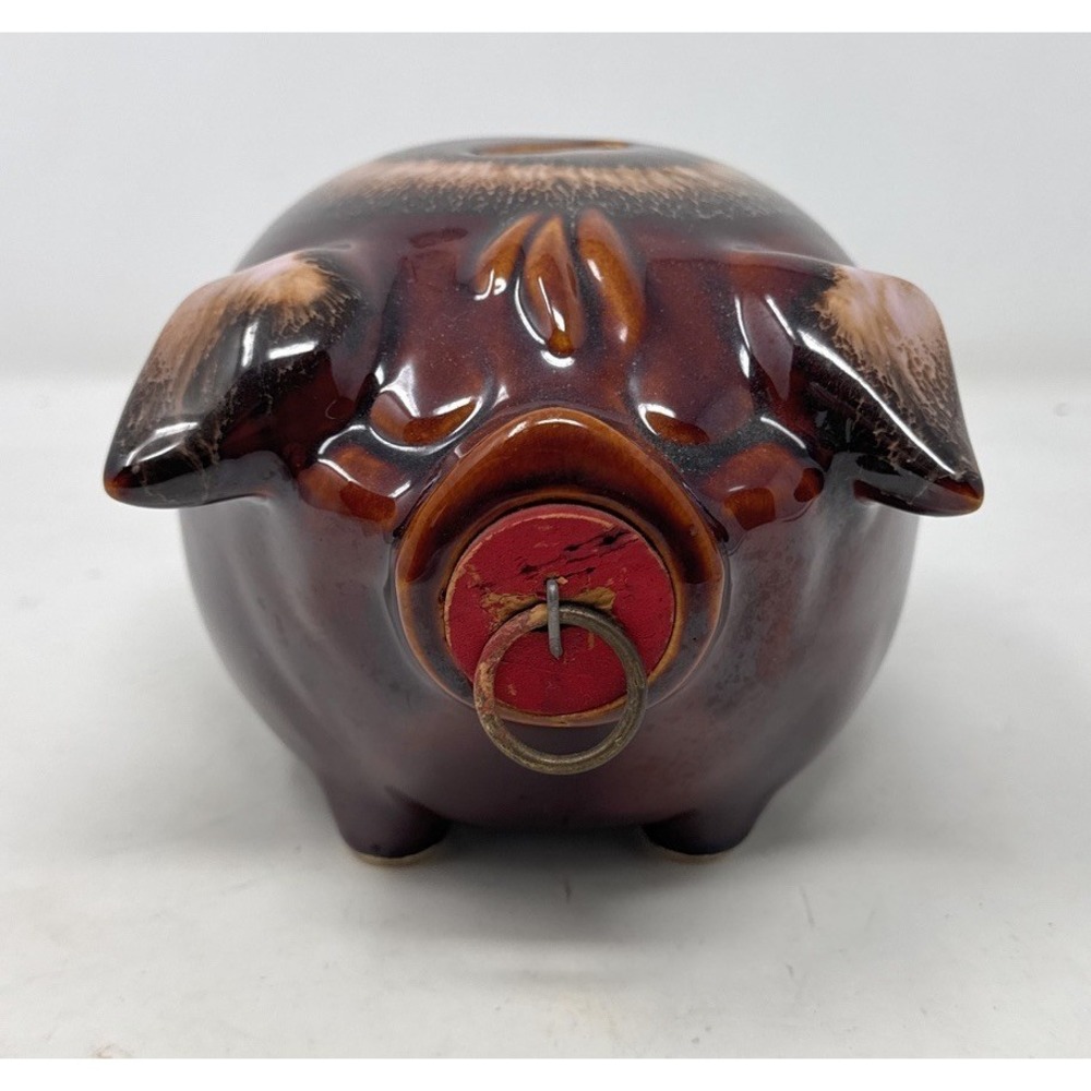 VTG‎ MCM Hull Pottery Corky Pig piggy bank Yellow Gold Cork and Ring 1957